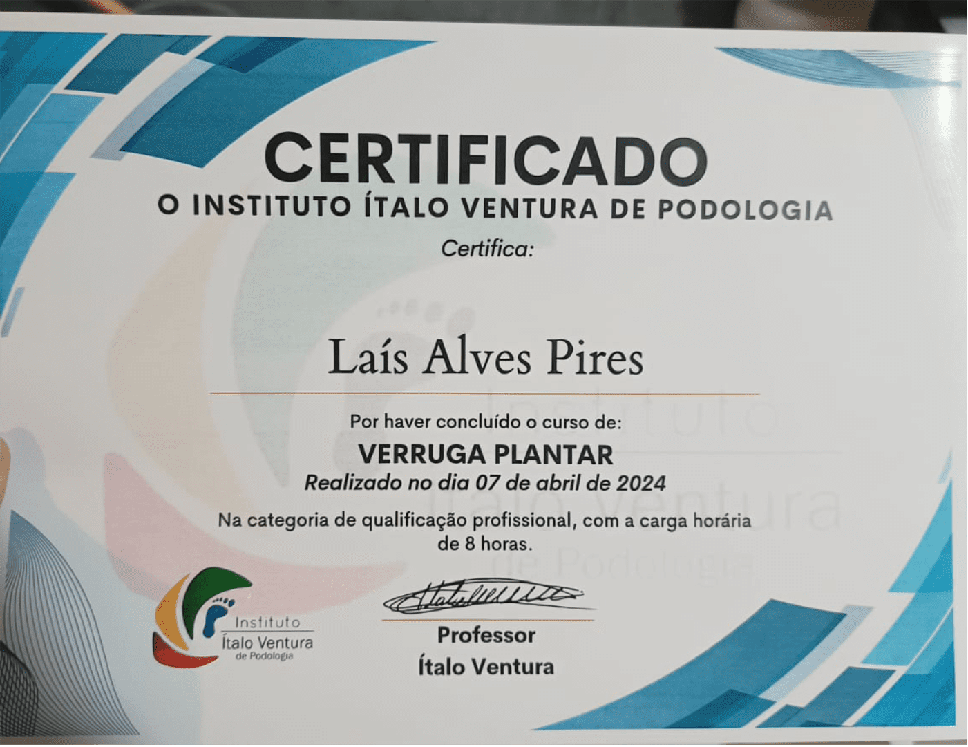 Certificado Senac de Profissional Técnica de Nível Médio em Podologia de Lais Pires